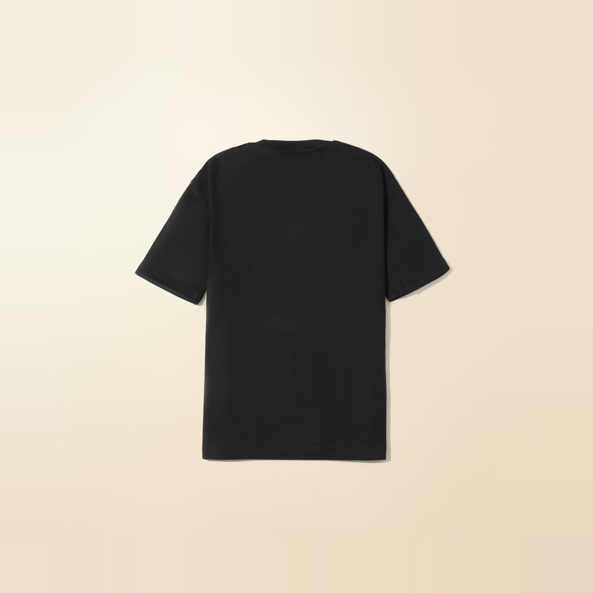 LNX Everyday Tee in Black, back view, flat lay product photo