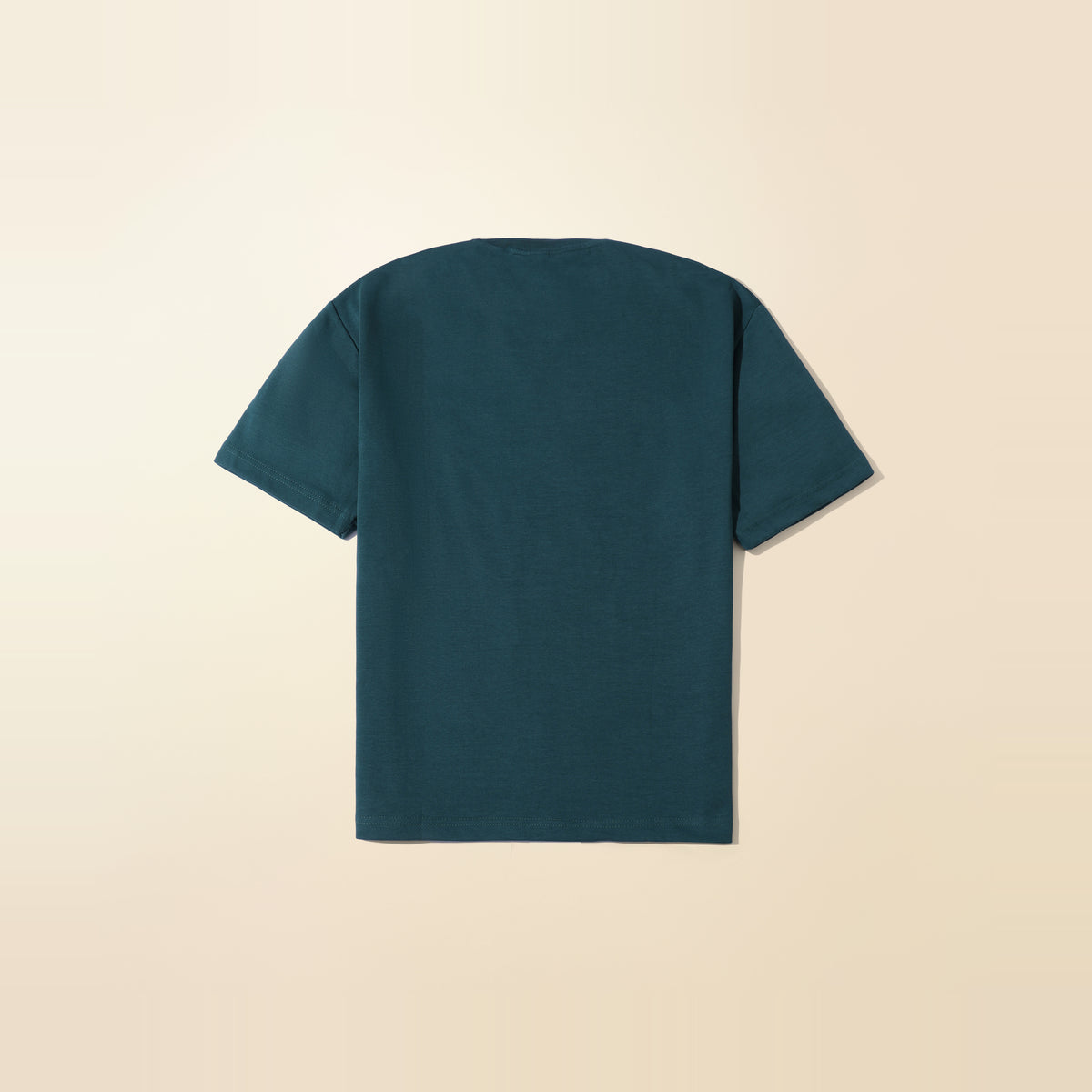 LNX Everyday Tee in Pine Teal, back view, flat lay product photo
