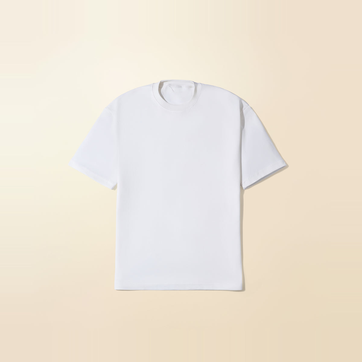 LNX Everyday Tee in White, front view, flat lay product photo