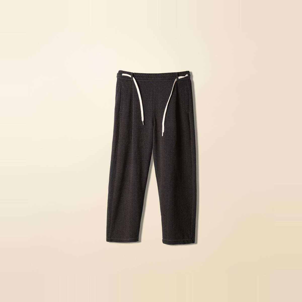 LNX Pleated Wide Pant in Washed Charcoal, front view, flat lay product photo