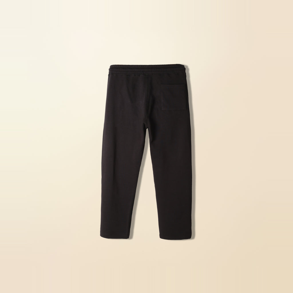 LNX Straight Sweatpant in Black, back view, flat lay product photo