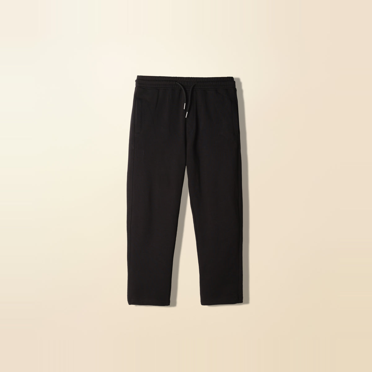 LNX Straight Sweatpant in Black, front view, flat lay product photo