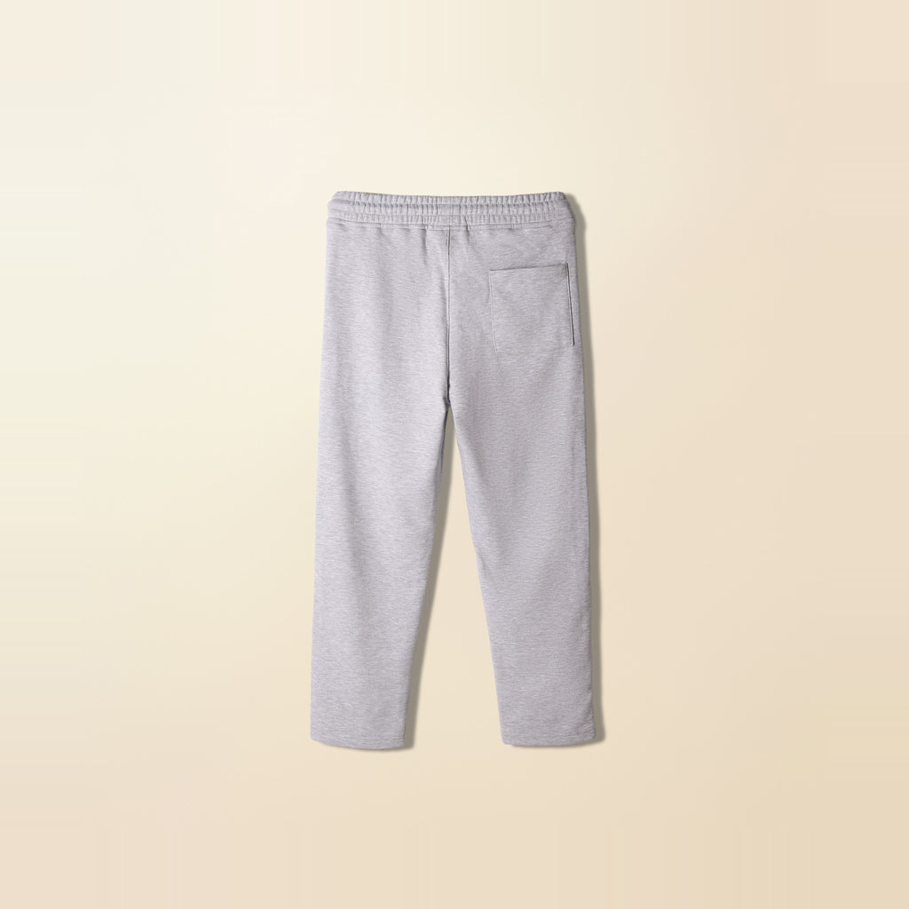 LNX Straight Sweatpant in Heather Grey, back view, flat lay product photo