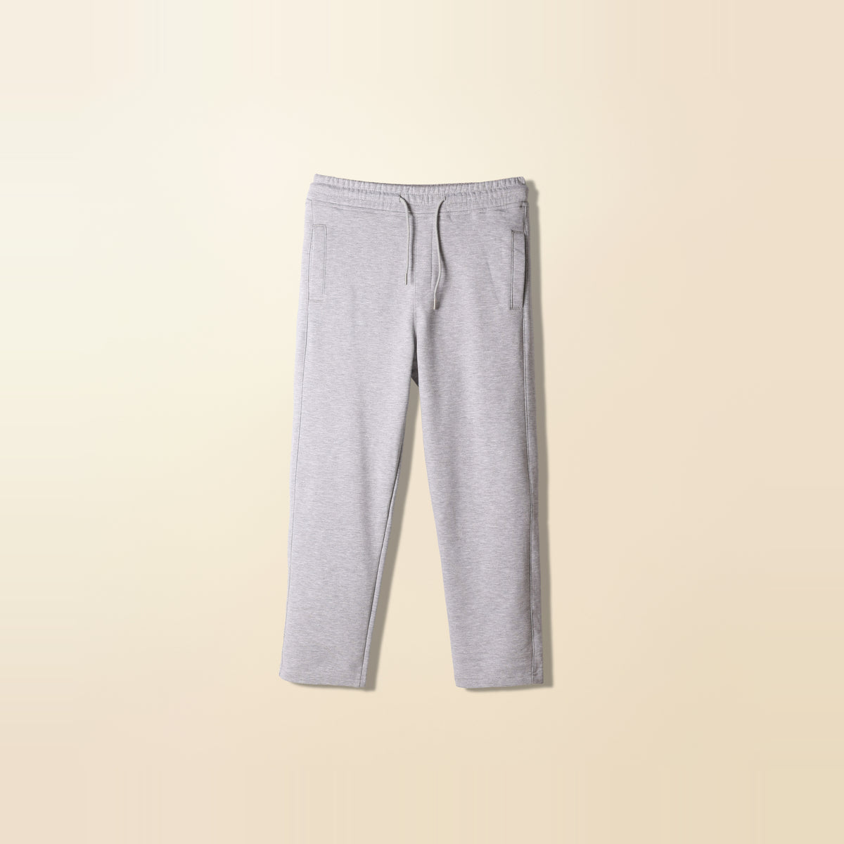 LNX Straight Sweatpant in Heather Grey, front view, flat lay product photo