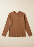 Waffle Henley in Tan