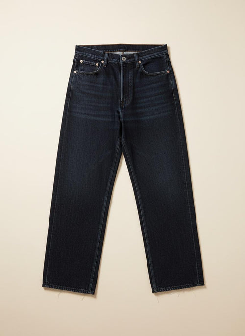 Wide-Leg Jeans in Washed Indigo